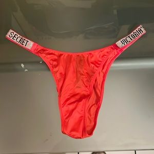 Victoria’s Secret Orange Shine Strap Panty NWOT